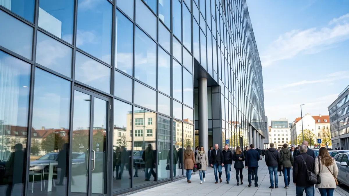 Imagen genérica de un edificio de oficinas moderno.