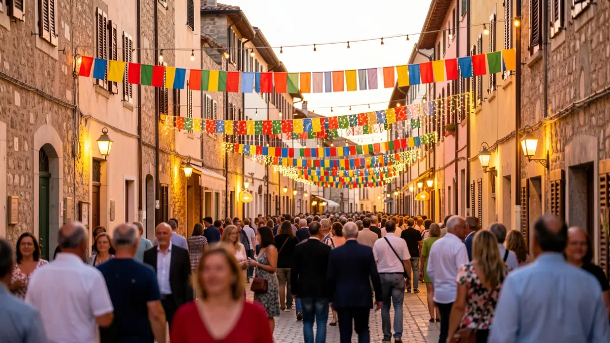 Imatge genèrica d'una festa popular en un poble mediterrani amb ambient festiu.
