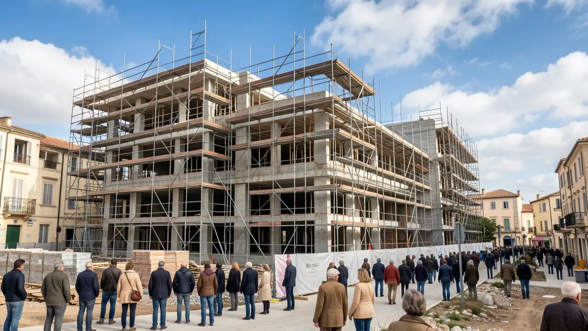 Generic image of a sociocultural center under construction.