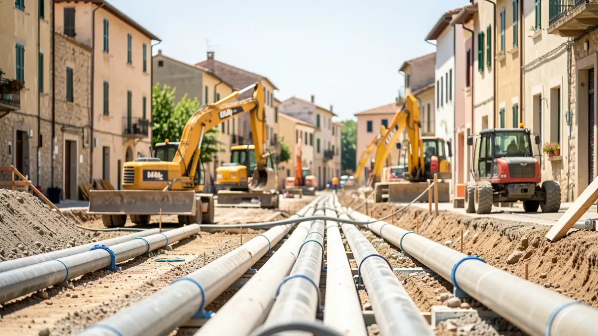Imatge genèrica d'obres en infraestructures hídriques.