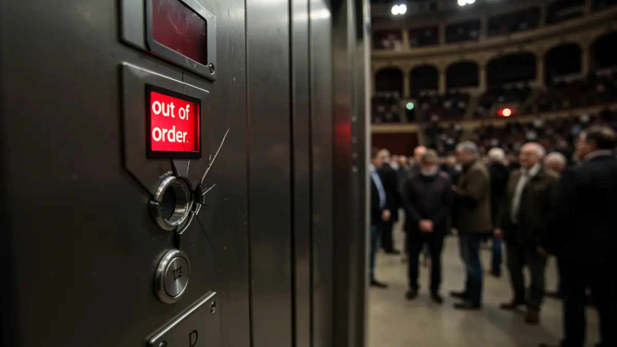 Generic image of a broken elevator.