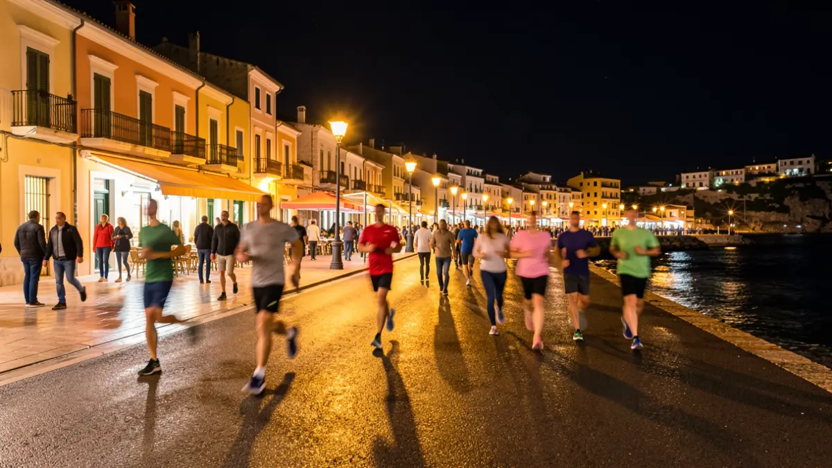 Imatge genèrica d'una cursa nocturna a la costa.