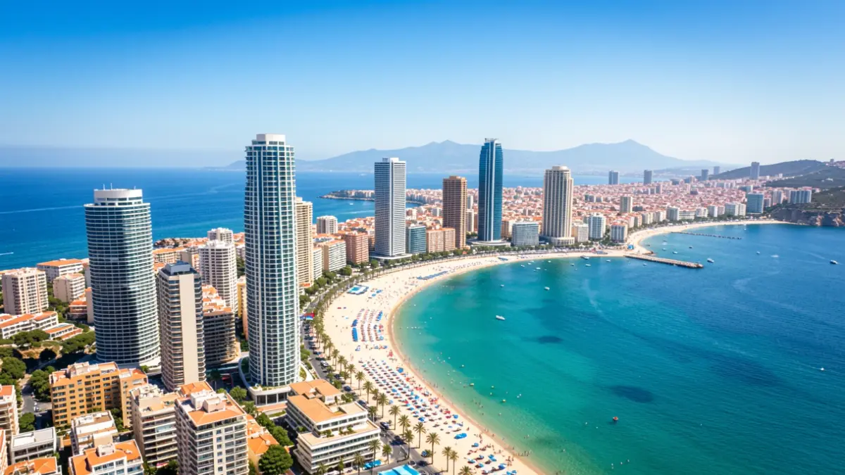 Imatge genèrica de la costa de Benidorm amb els seus gratacels i platges.