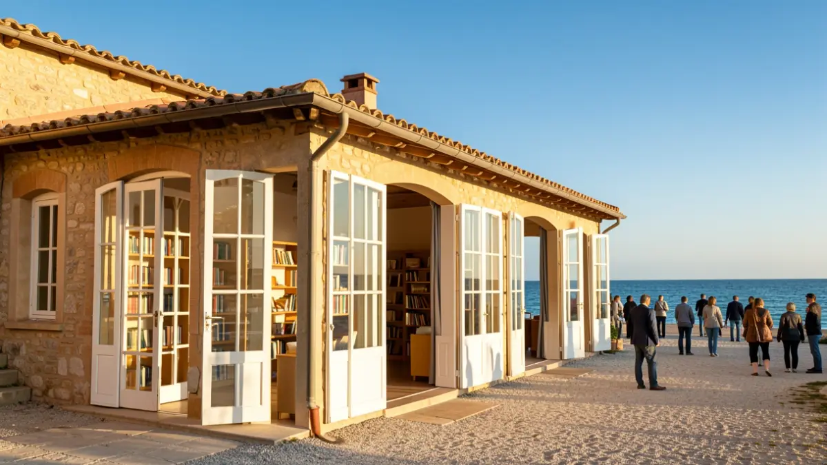 Imagen genérica de una biblioteca de playa mediterránea abierta durante el verano.