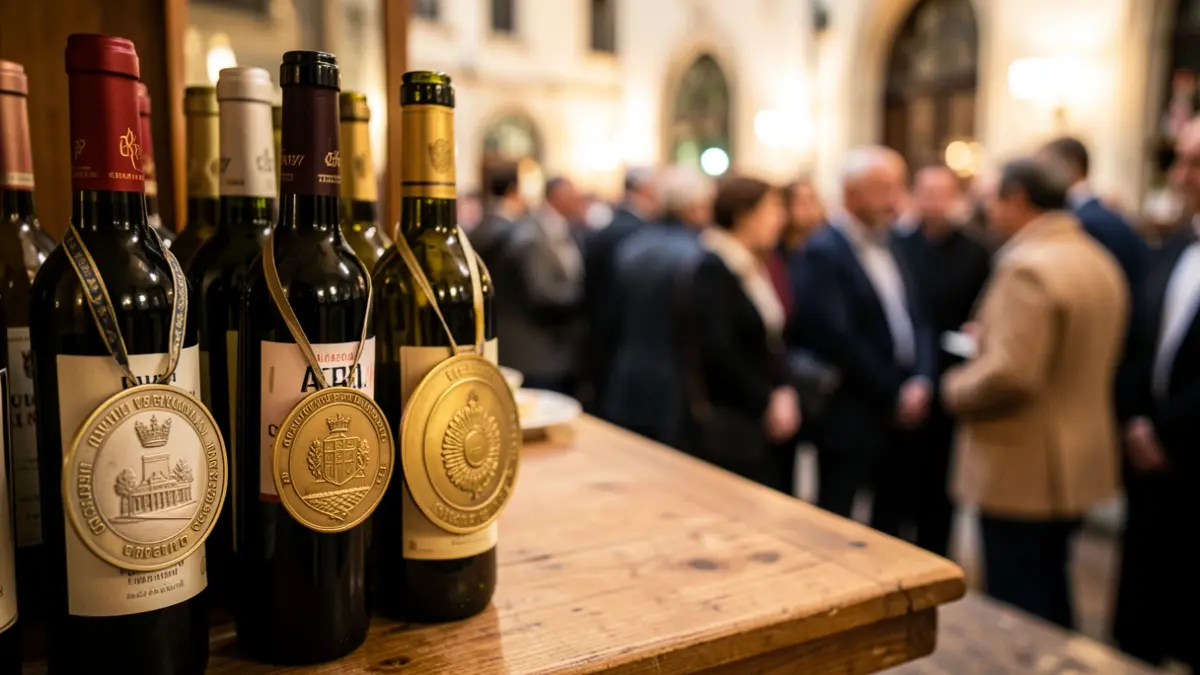 Imagen genérica de medallas de vino.