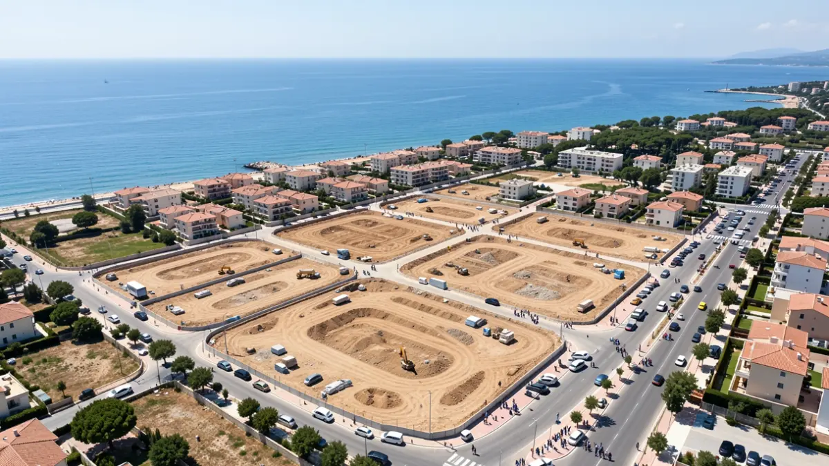 Generic image of a coastal urban development area under construction in the Valencian Community.