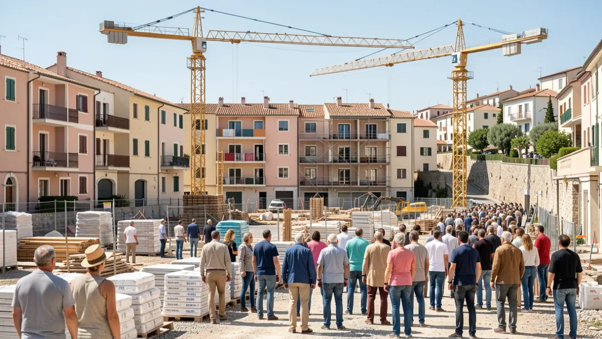Imatge genèrica d'un solar en construcció d'habitatges.