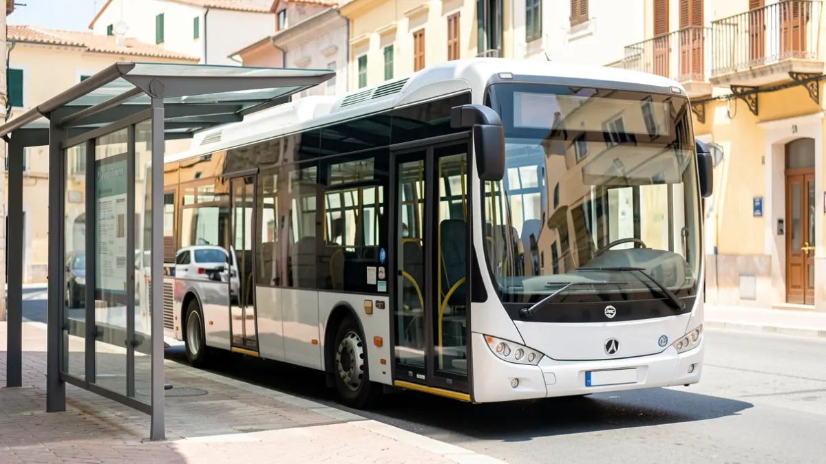 Imagen genérica de un autobús urbano moderno en una parada.