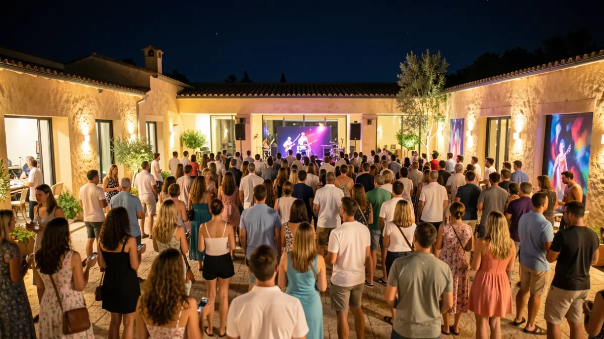 Generic image of an outdoor night cultural event.