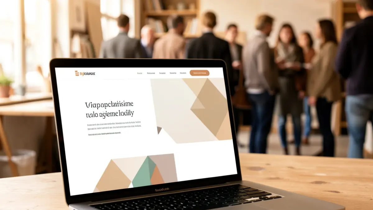 Imatge genèrica d'un disseny web minimalista en una pantalla d'ordinador.
