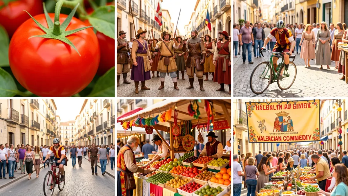 Generic image of a selection of local events in the province of Valencia, including gastronomy, festivals, and cultural activities.