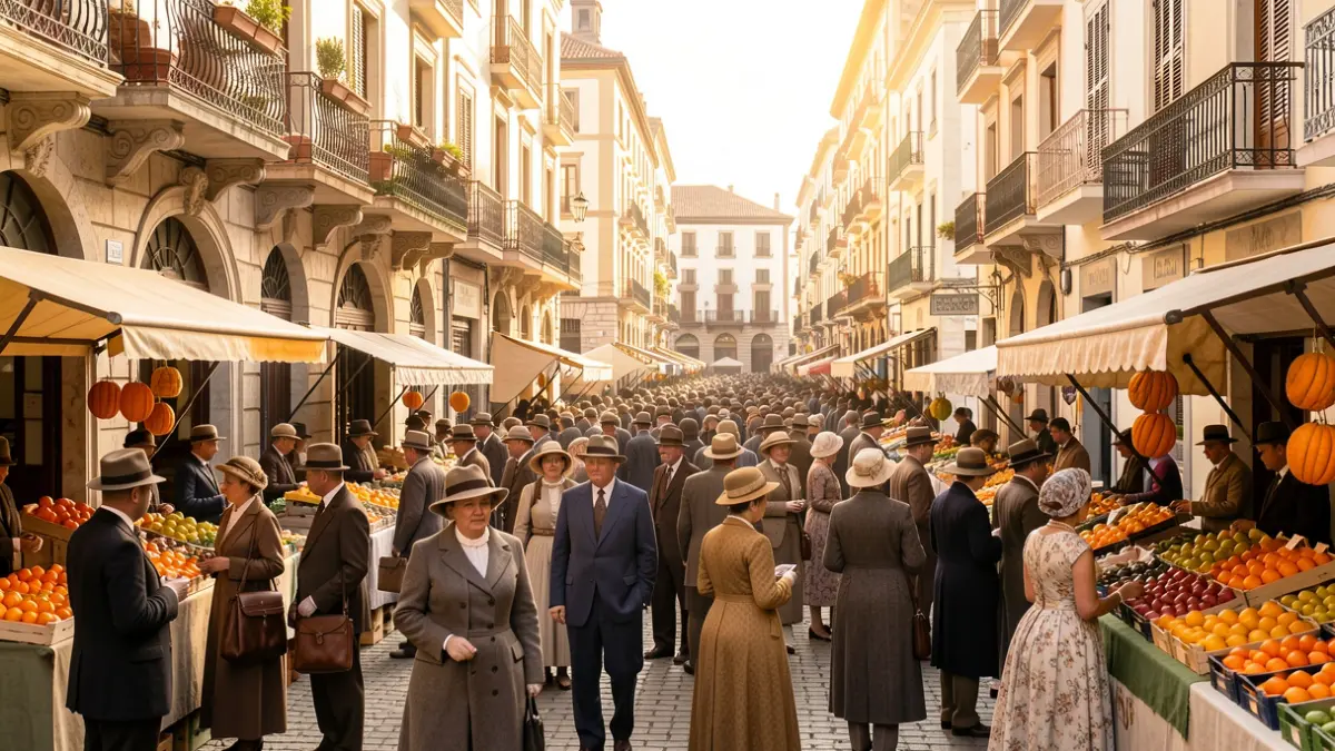 Imagen genérica de una feria modernista con recreaciones históricas.