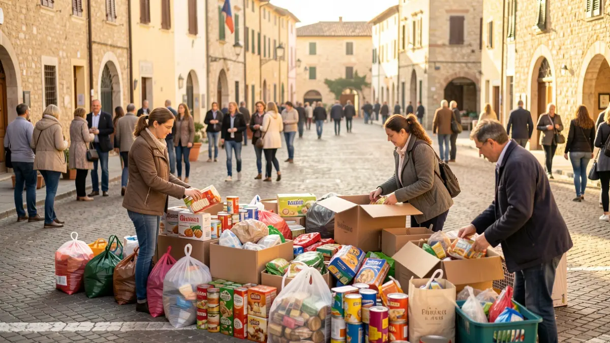 Generic image of a food donation drive.