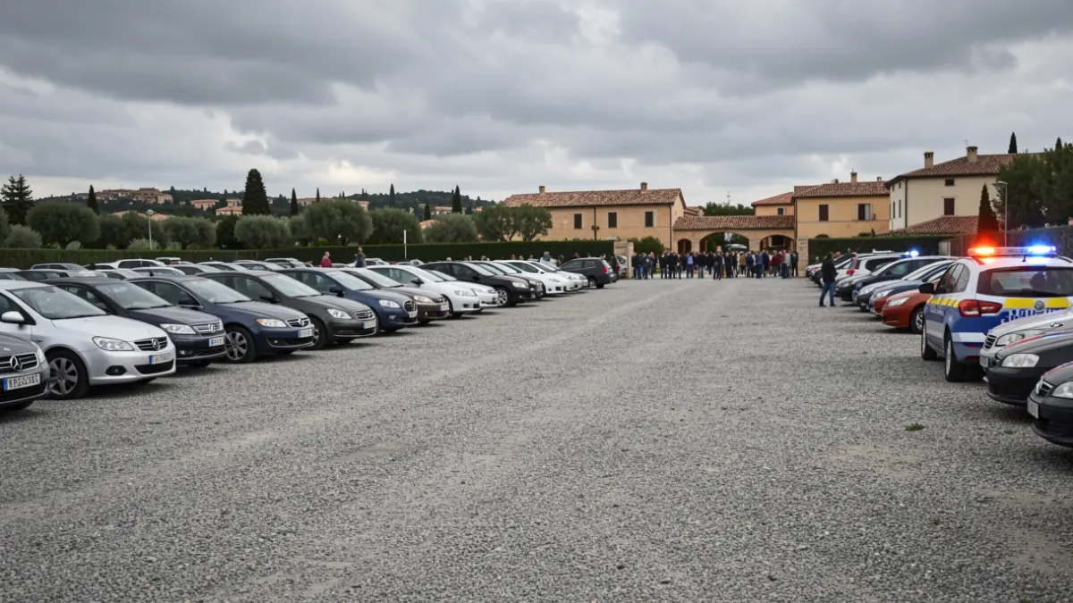 Generic image of a vehicle storage yard closed by the city council.