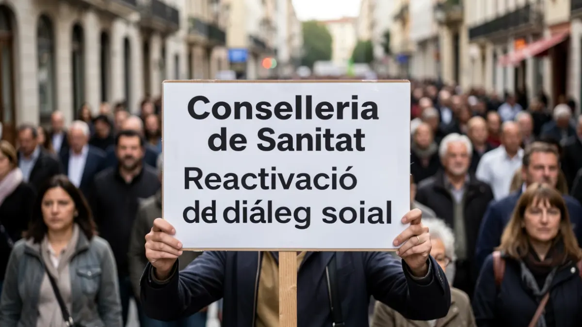 Imagen genérica de protesta ante la Conselleria de Sanidad.