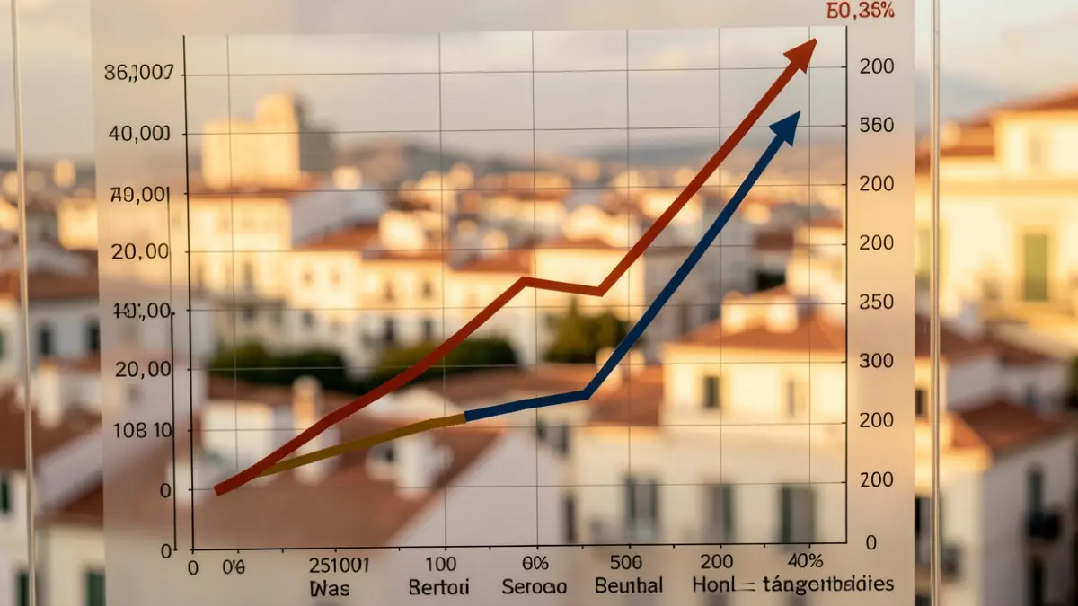 Graph showing the evolution of rental prices and wages in the Valencian Community.