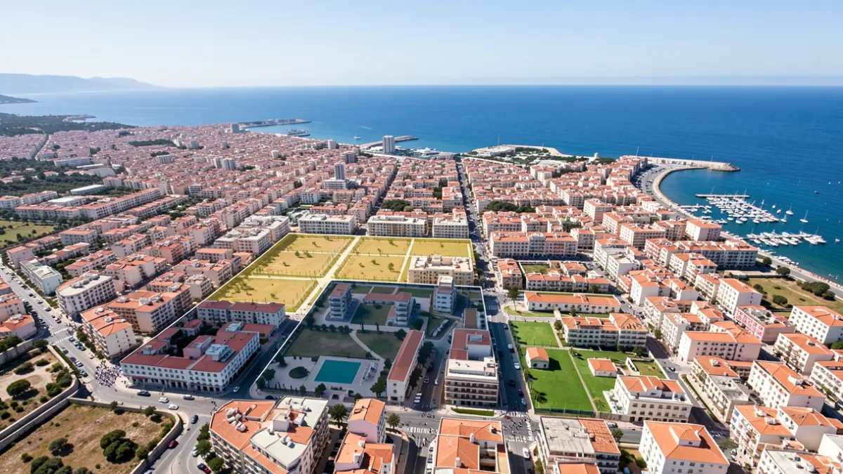 Imatge genèrica de la divisió de zones urbanes a Dénia.