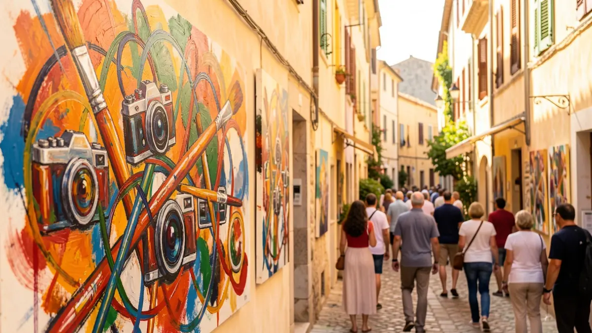 Imagen genérica de artes visuales y comunidad en un barrio mediterráneo.