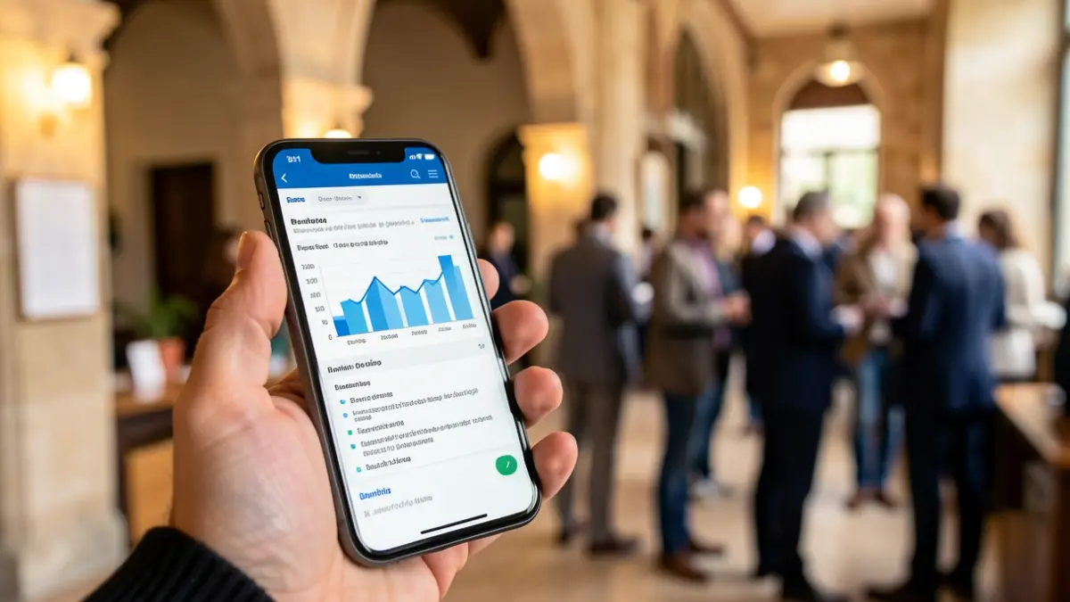 Generic image of a smartphone displaying a business plan.