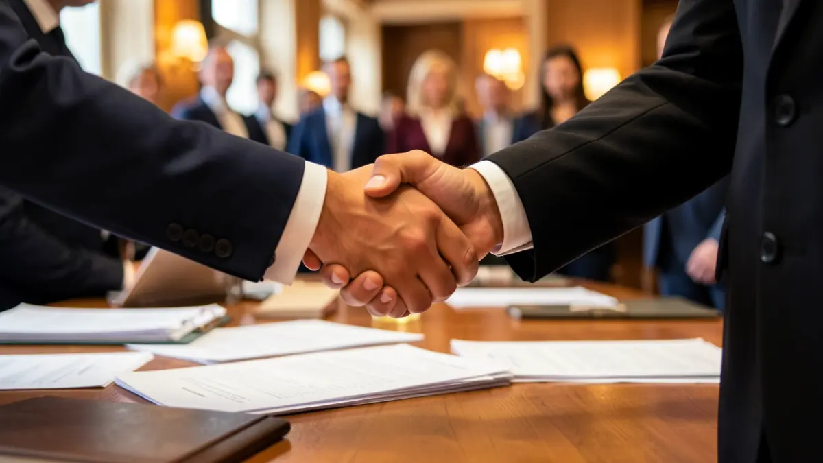 Generic image of a business agreement.
