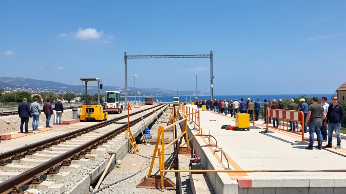 Generic image of infrastructure construction on the Mediterranean coast.
