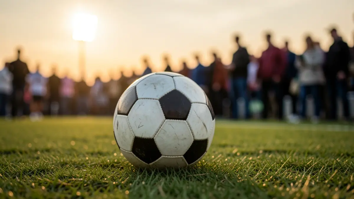 Imatge genèrica d'una pilota de futbol en un camp.