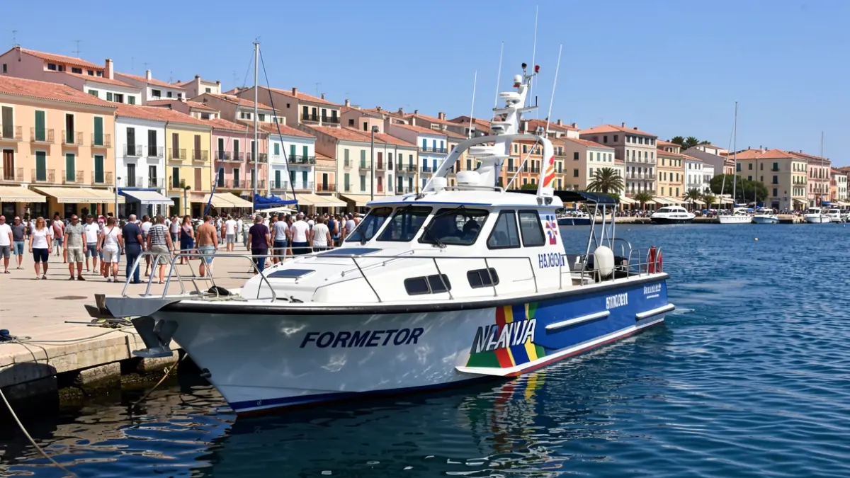 Generic image of a Navy ship in the port of La Vila Joiosa.