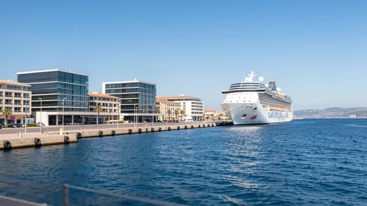 Imatge genèrica del Port d'Alacant amb un creuer atracat.