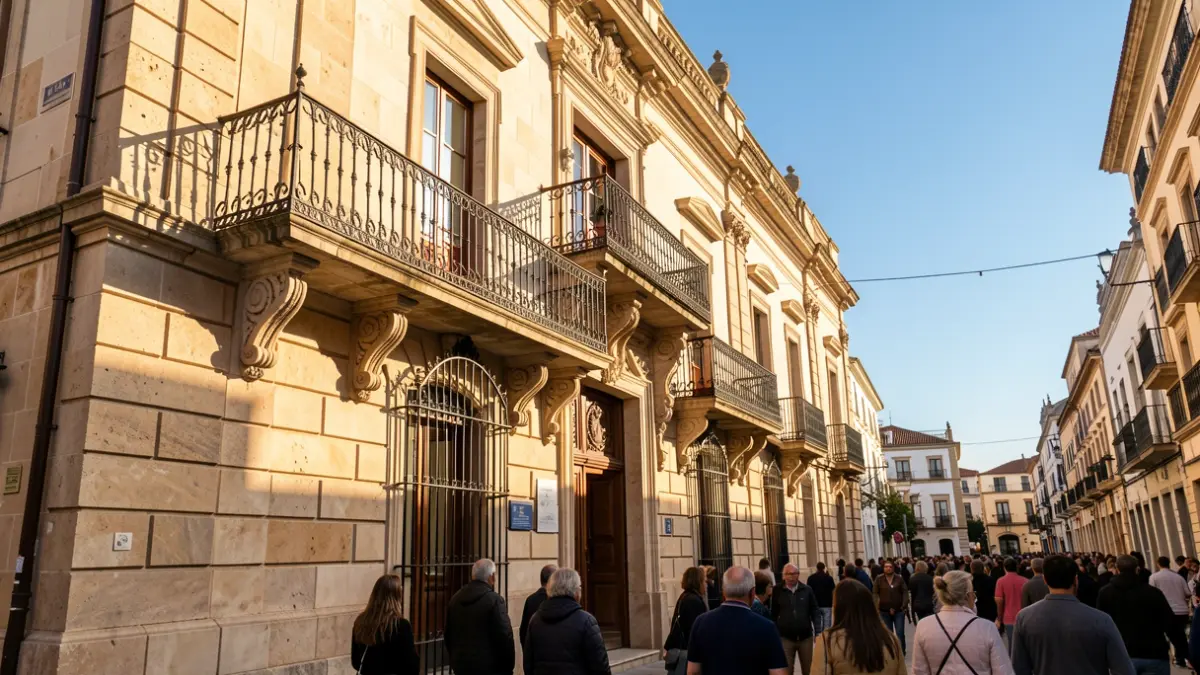Generic image of an official building with Mediterranean architecture.