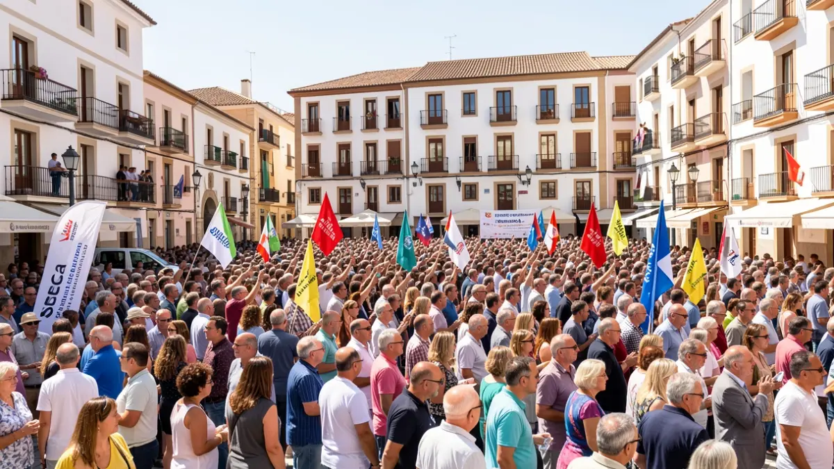 Generic image of a political rally in Sueca, Valencia.