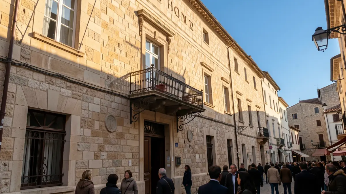 Imagen genérica de la fachada de un ayuntamiento mediterráneo.