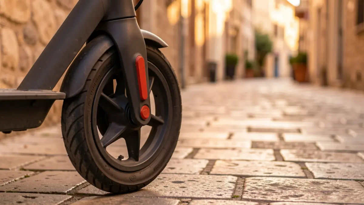 Imagen genérica de un patinete eléctrico aparcado en una calle de la Comunitat Valenciana.