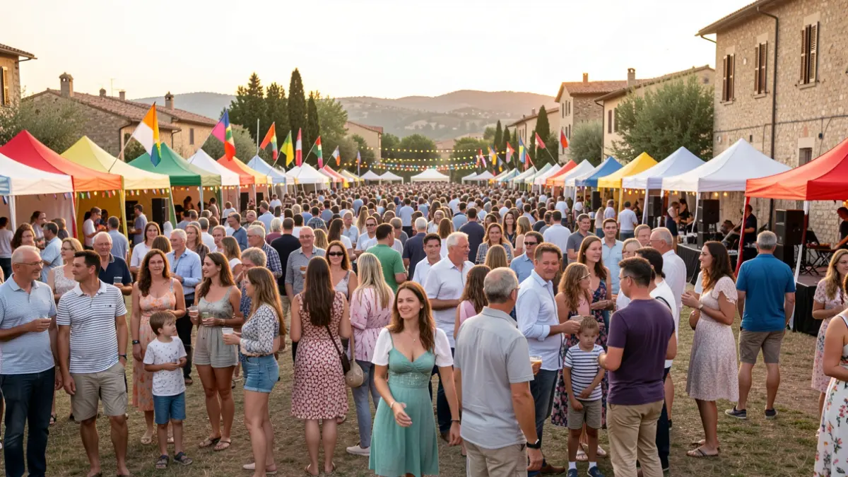 Generic image of an outdoor music festival with a family atmosphere and diverse age range.