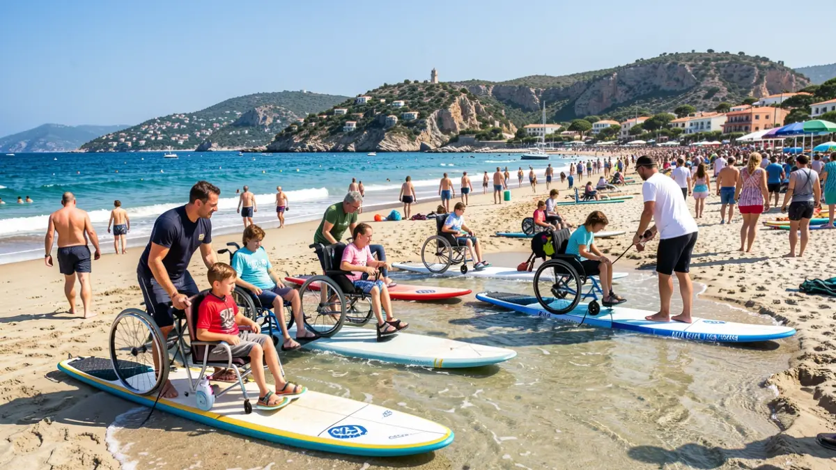 Generic image of an adaptive surf day at the beach.