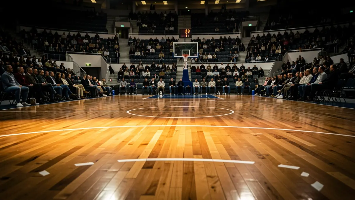 Imatge genèrica de la pista del Roig Arena de València durant un partit.