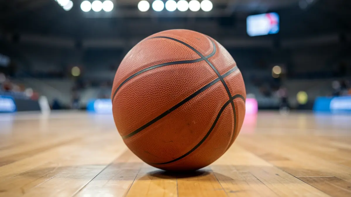 Imagen genérica de un balón de baloncesto en una cancha.