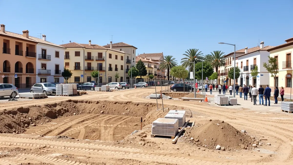 Obres del nou aparcament públic a Elda.