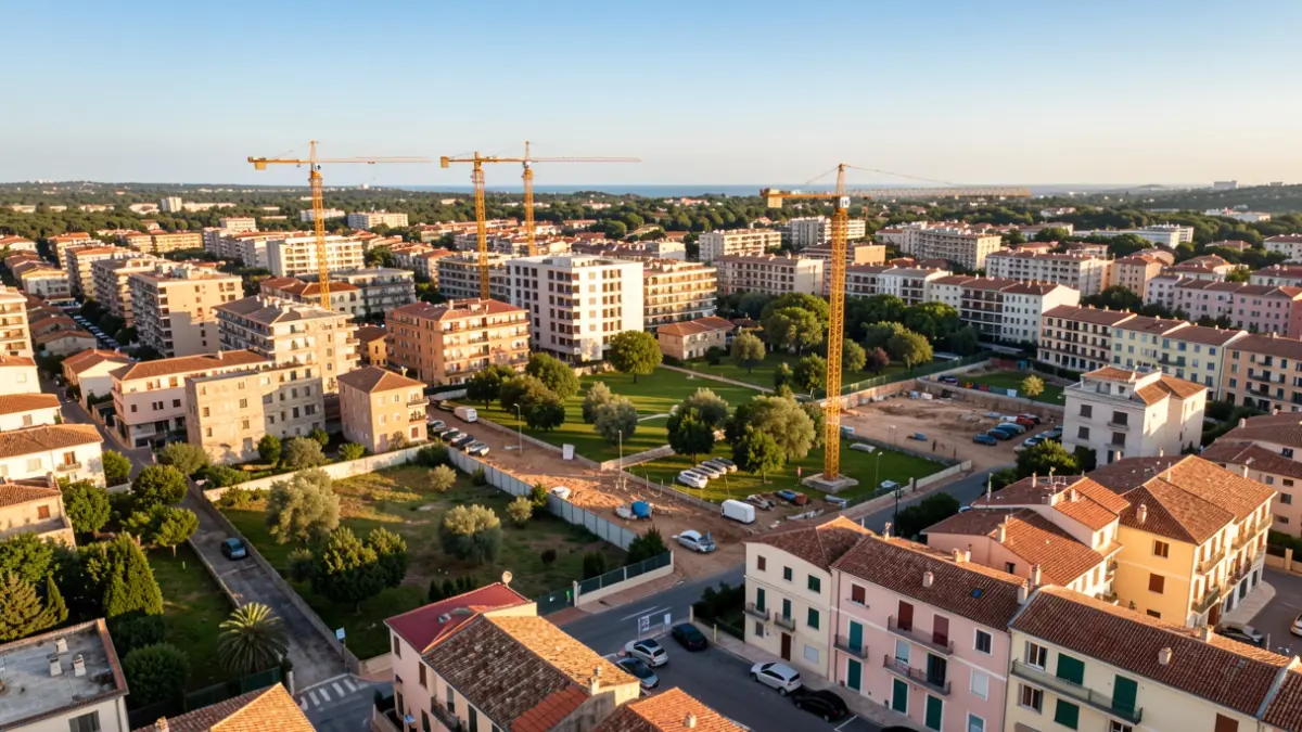 Generic image of a neighborhood undergoing urban regeneration with construction.
