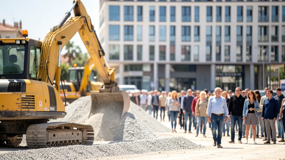 Obres d'adequació en un solar urbà per a la creació d'un aparcament públic.
