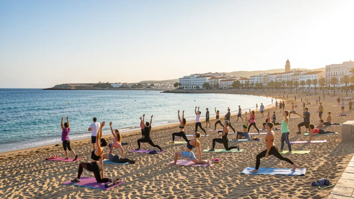 Imatge genèrica d'activitats esportives gratuïtes a la platja de Dénia.