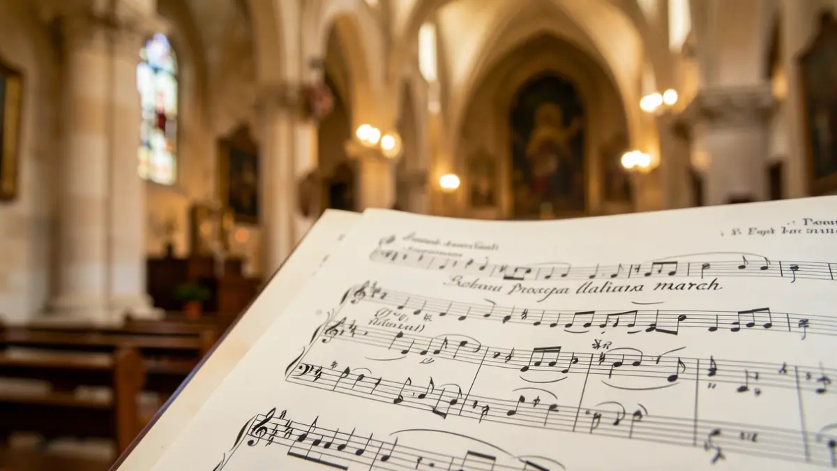 Partitura d'una marxa processional.