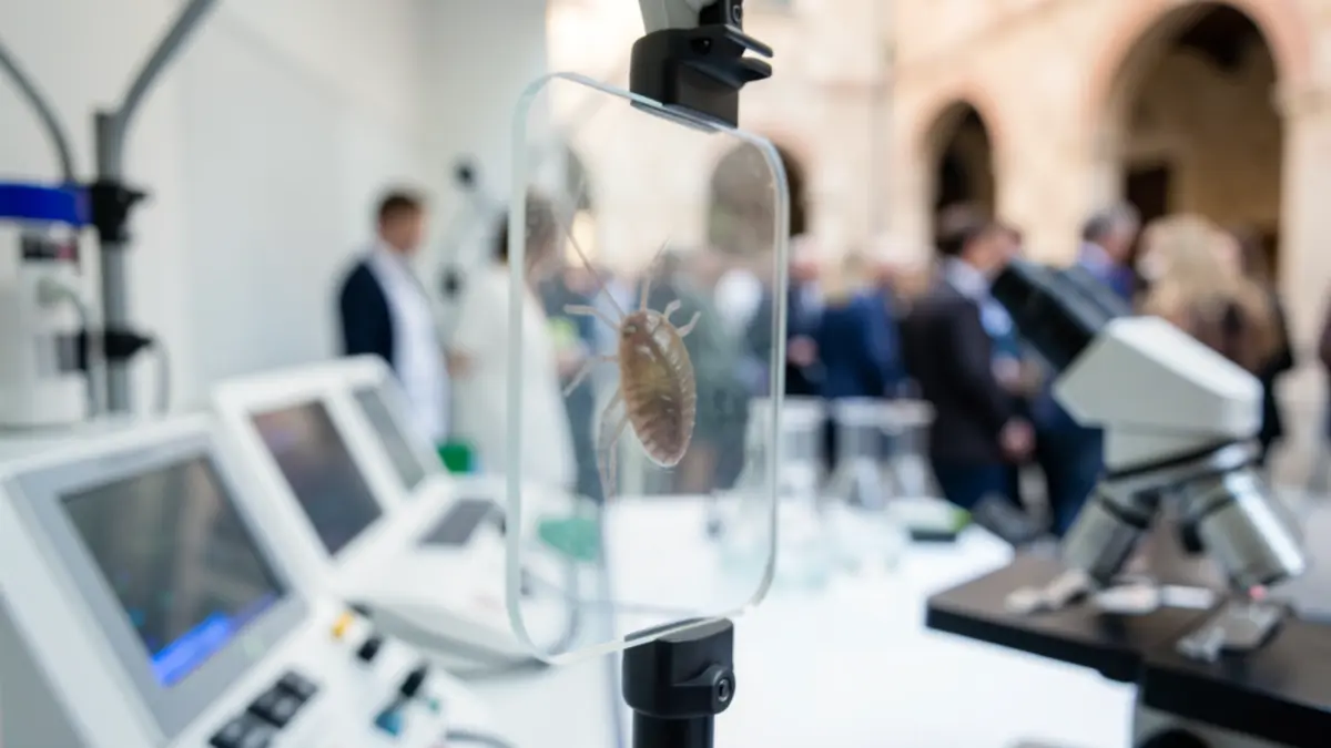 Generic image of a microscope with a biological sample.