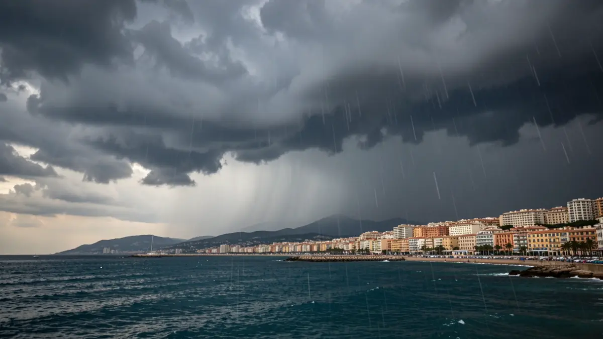Imagen genérica de un cielo tormentoso sobre la costa valenciana.