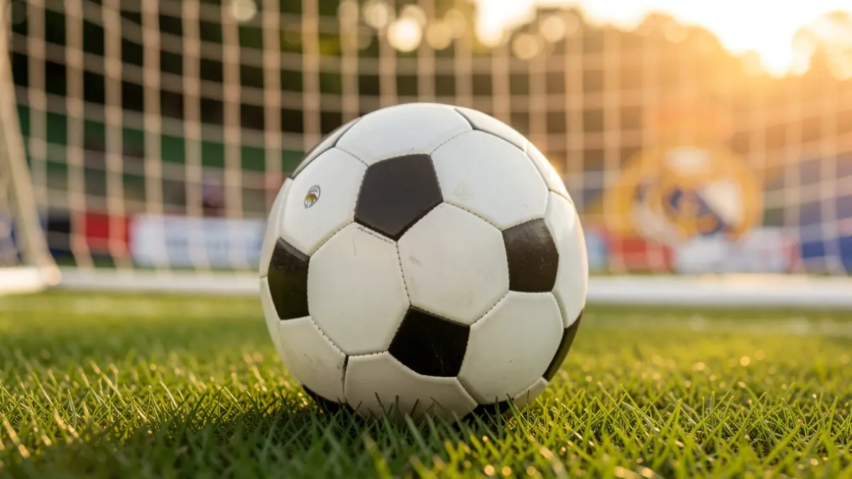 Generic image of a soccer ball on a field.