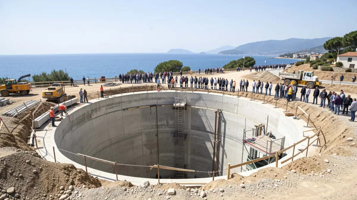 Imagen genérica de obras para infraestructuras hidráulicas.