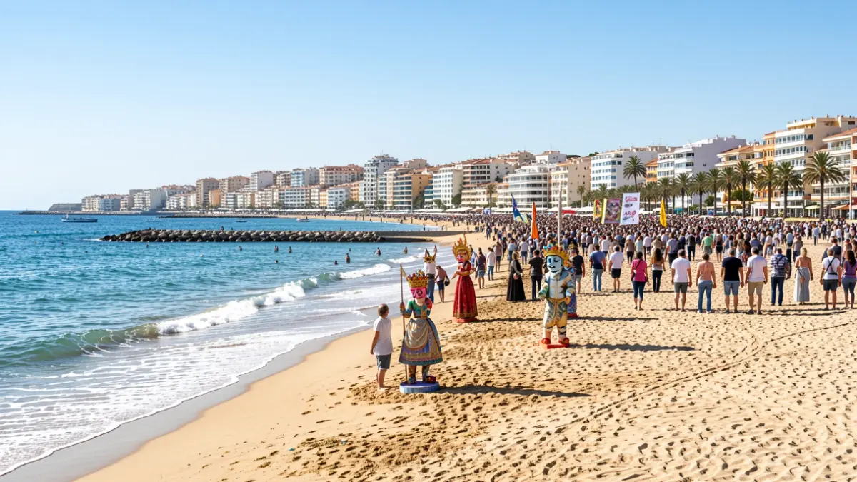 Imatge genèrica de la costa de Gandia amb elements culturals.