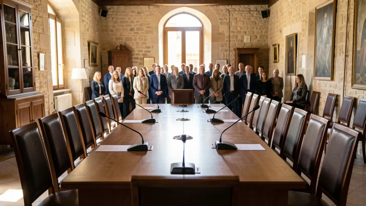 Generic image of a municipal meeting room.
