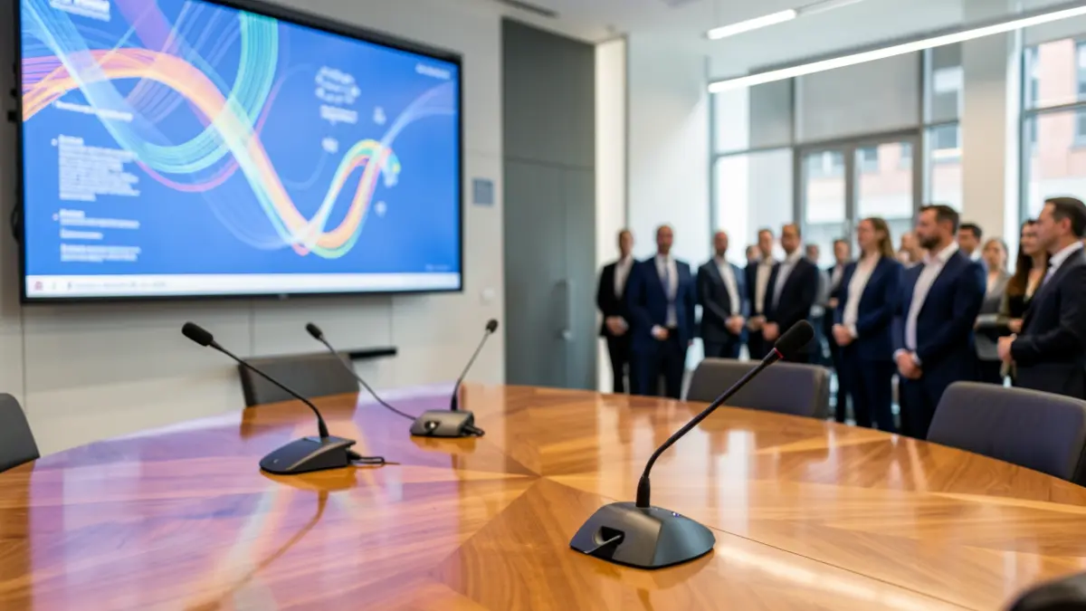 Generic image of a conference room during a forum on urban development.
