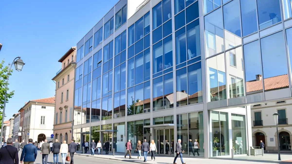 Imagen genérica de un edificio de oficinas moderno.