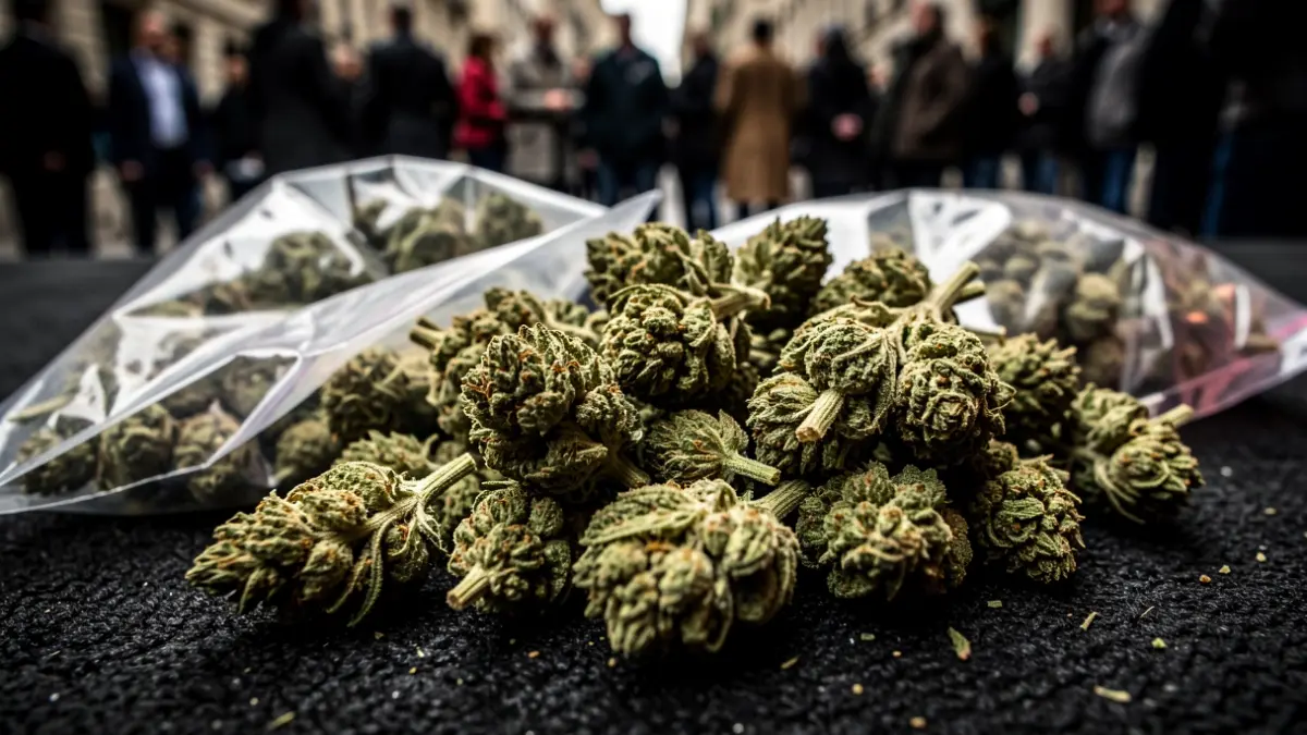Imagen genérica de cogollos de marihuana intervenidos.